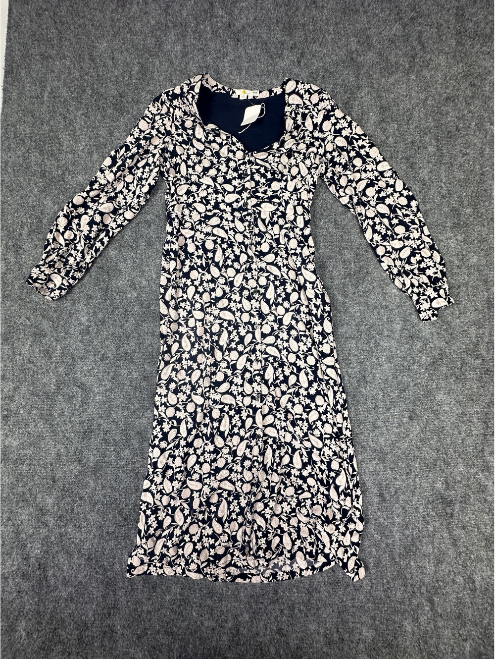Long Sleeve Floral Midi Dress Size 6